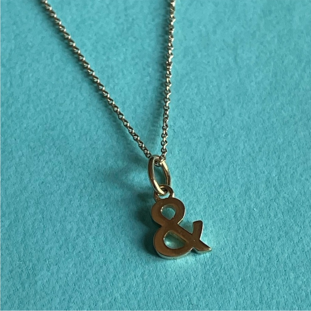 Tiffany Gold Ampersand Pendant Necklace - Picture 3 of 10